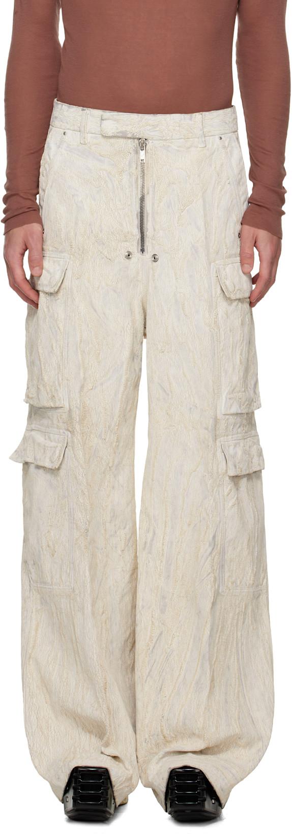 Off-White Concordians Tailored Cargobelas Denim Cargo Pants by RICK OWENS