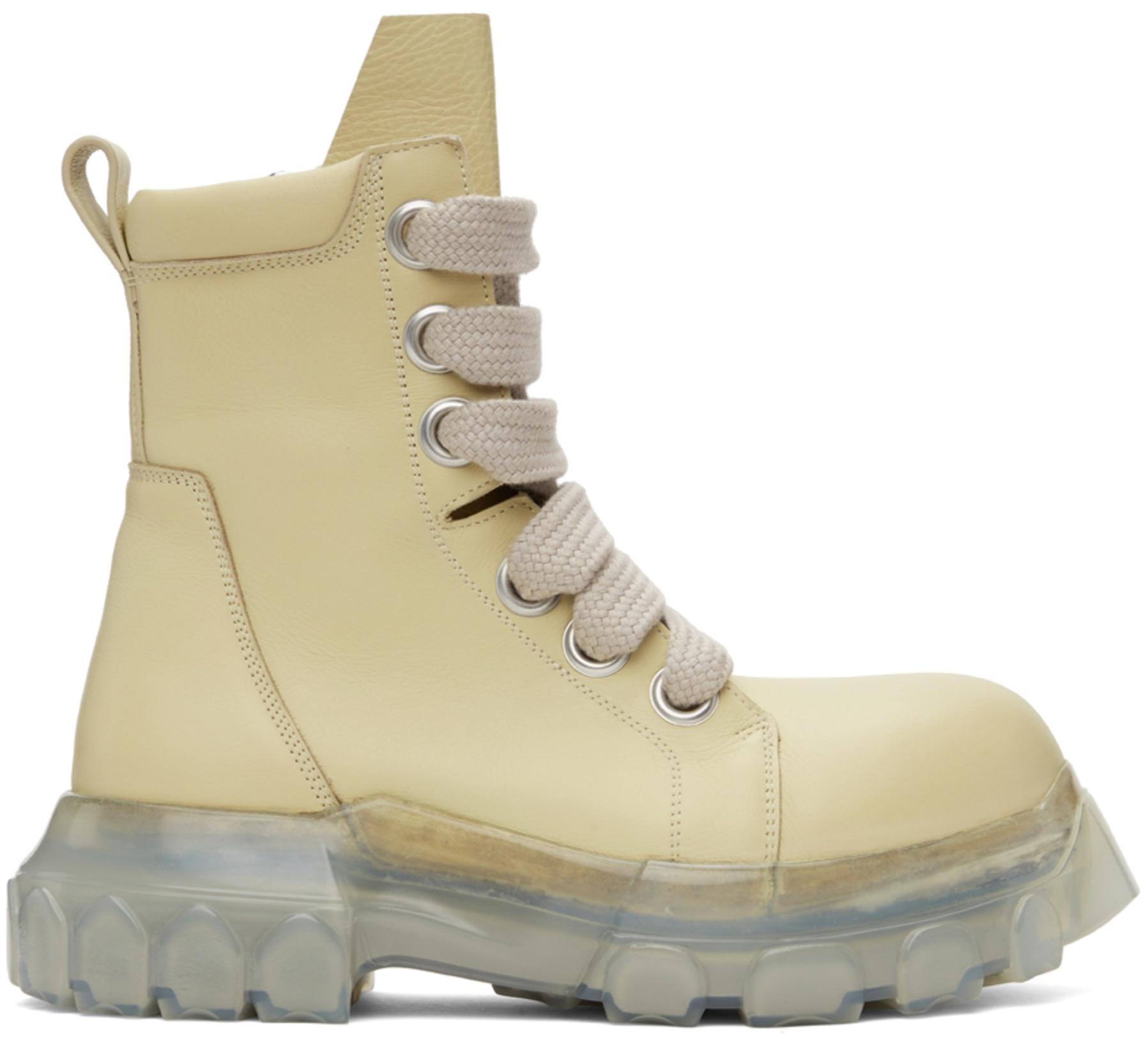 Off-White Jumbo Laced Bozo Tractor Boots by RICK OWENS