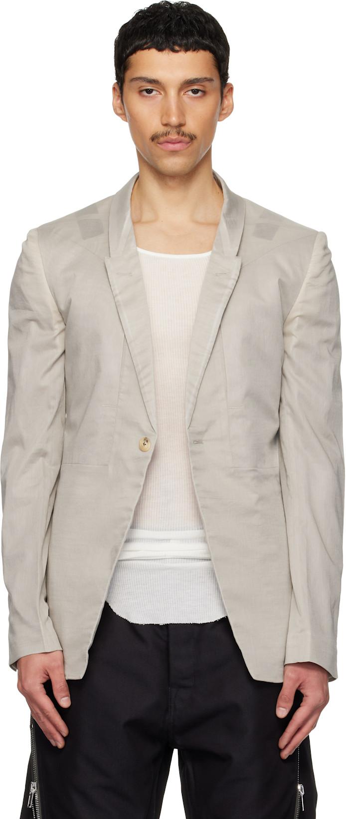 Off-White Temple Fogpocket Soft Soft Blazer by RICK OWENS