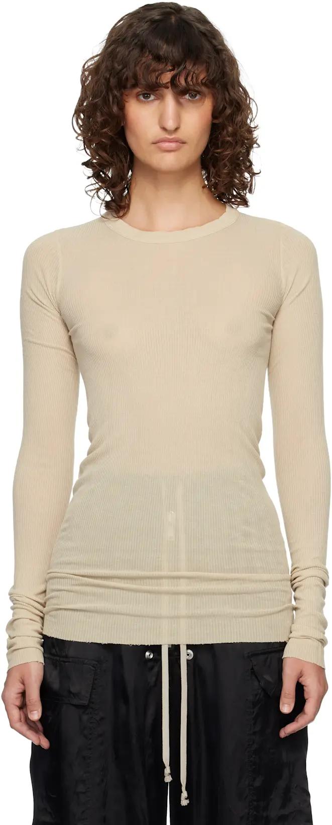 Off-White Temple Rib LS T-shirt by RICK OWENS