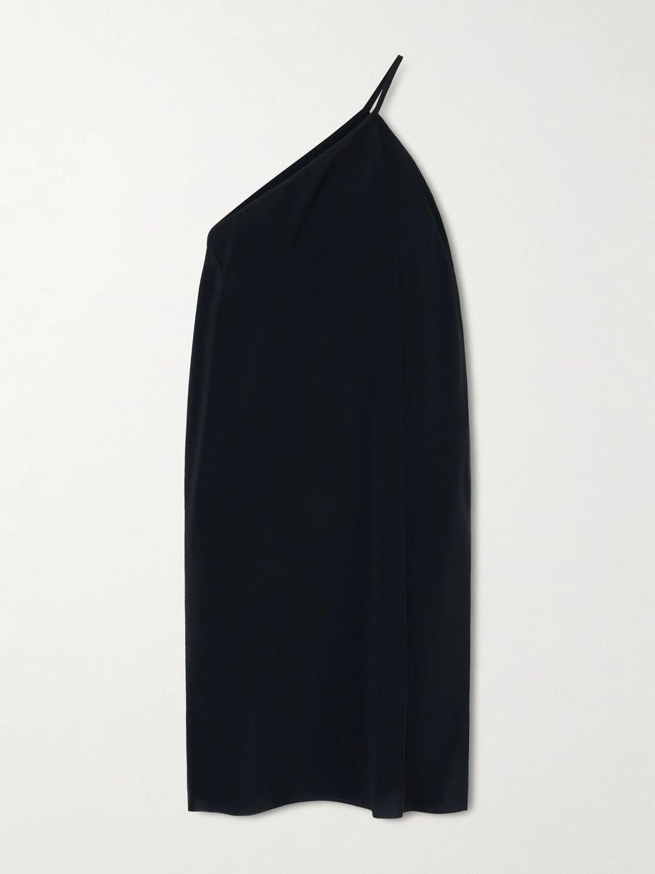 One-shoulder crepe mini dress by RICK OWENS
