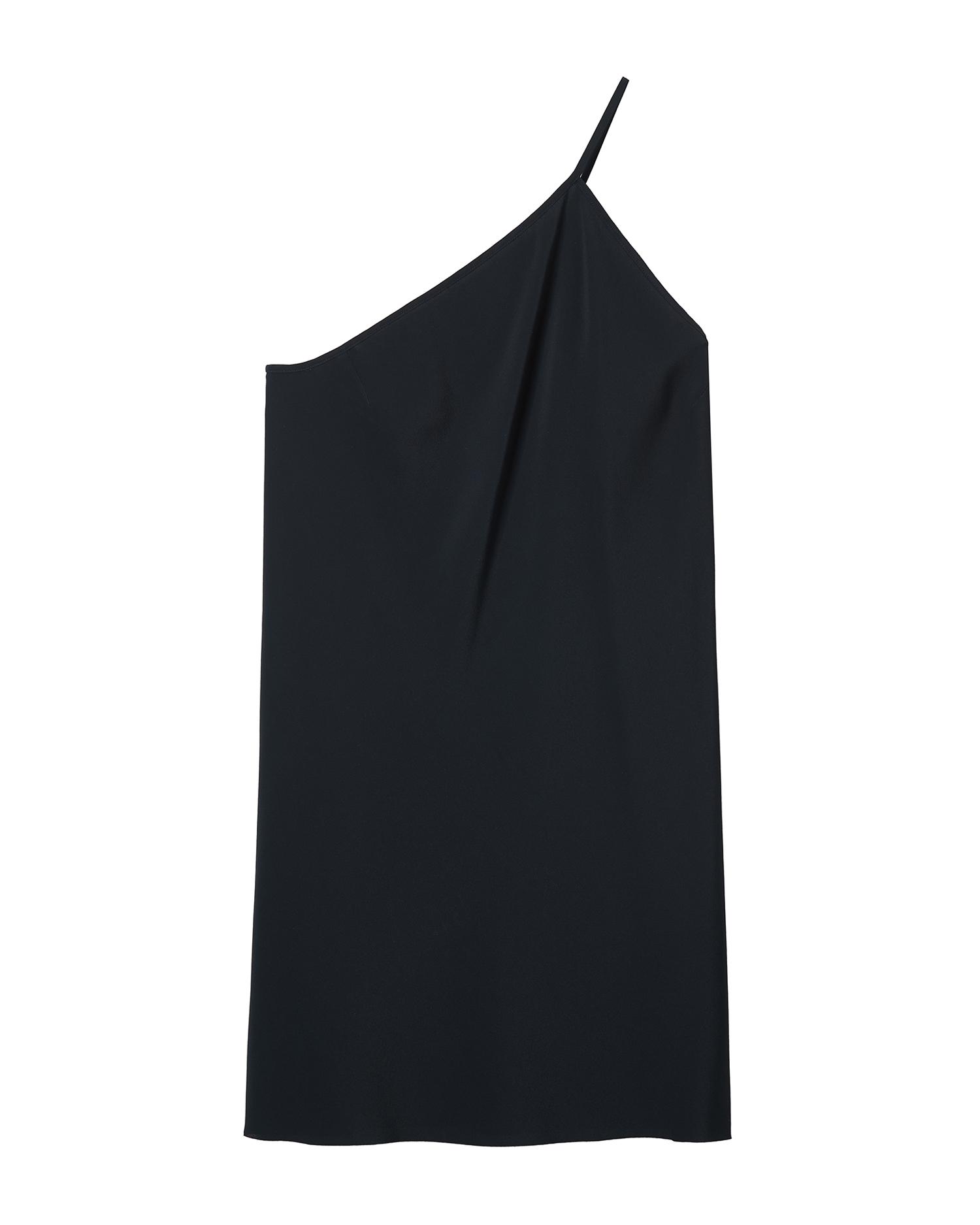 One-shoulder crepe mini dress by RICK OWENS