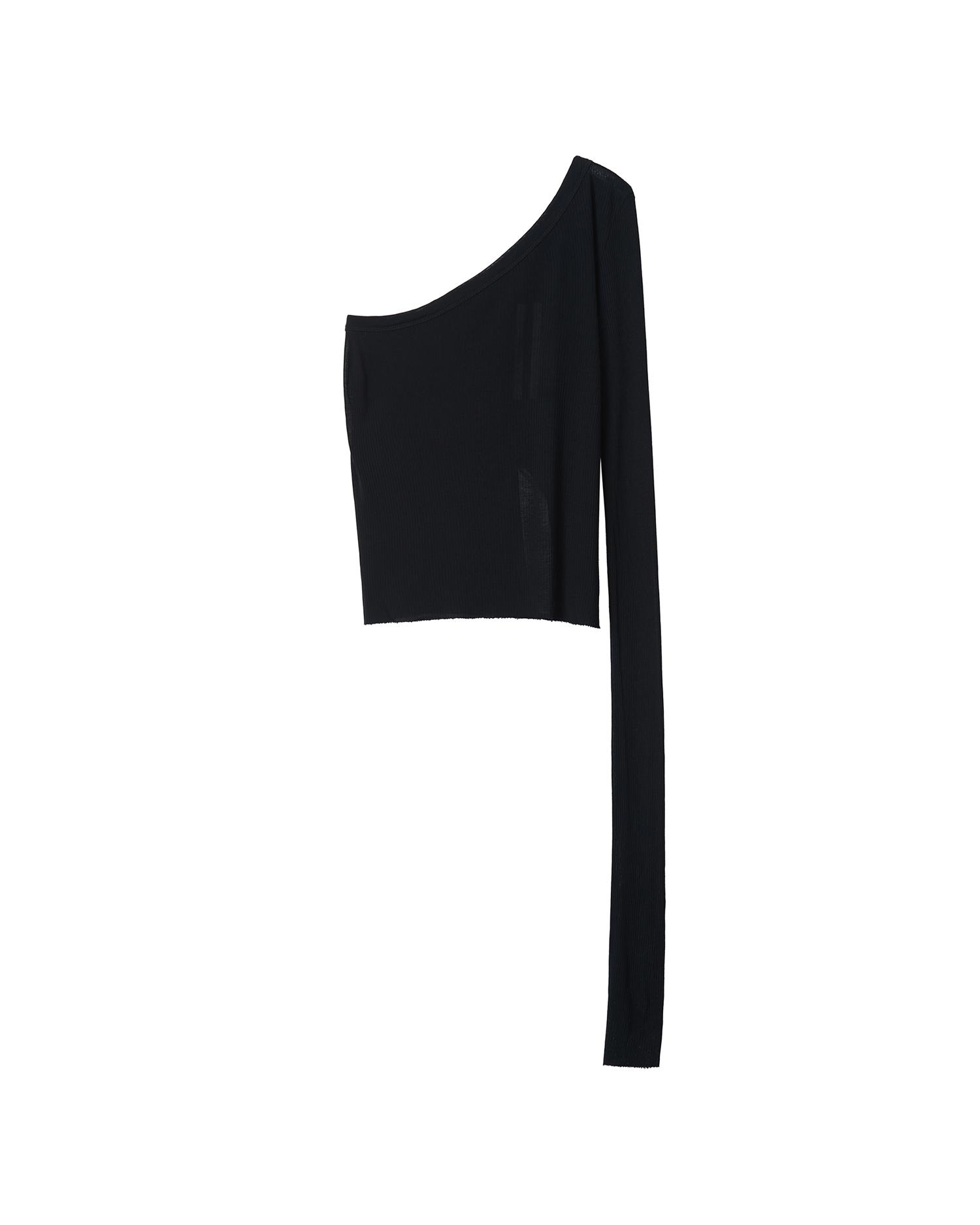 One-shoulder long sleeve top by RICK OWENS
