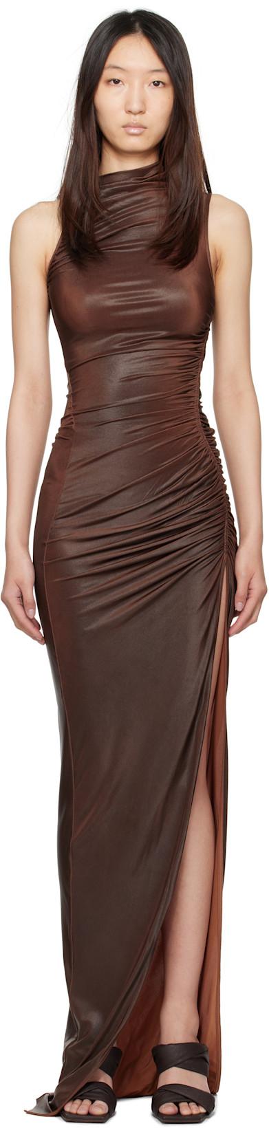 Orange Hollywood Svita Maxi Dress by RICK OWENS