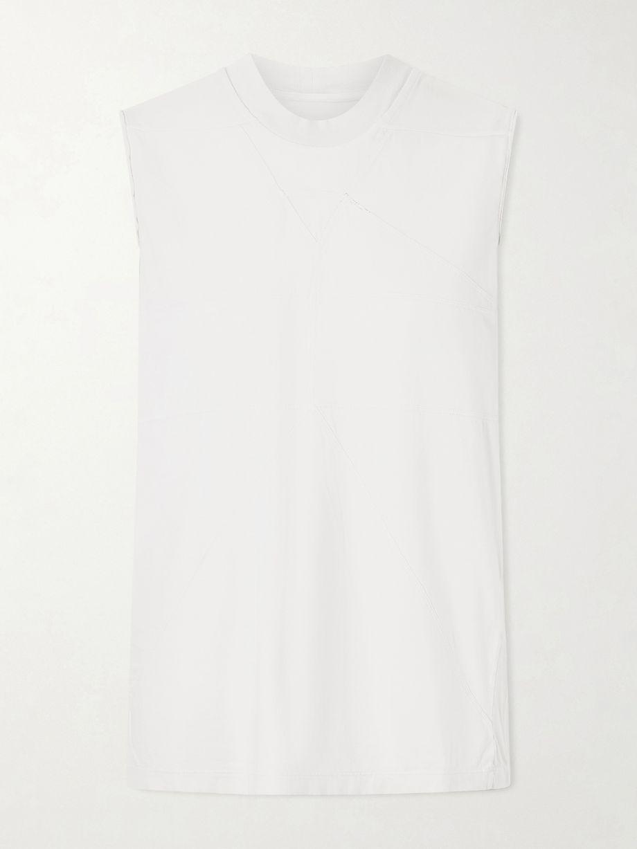 Paneled cotton-jersey tank top by RICK OWENS
