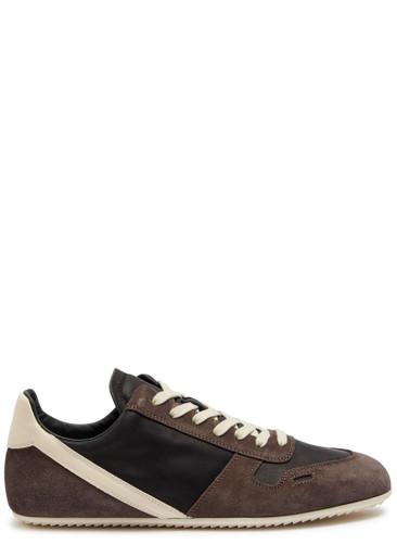 Panelled suede and leather sneakers by RICK OWENS