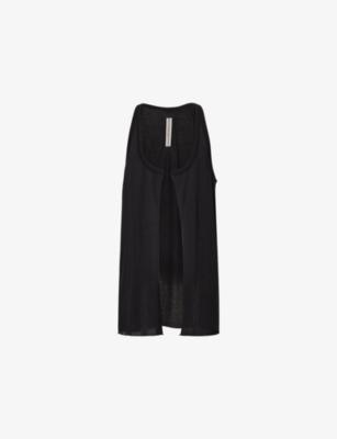 Pony Open -Front Cotton Tank Top by RICK OWENS