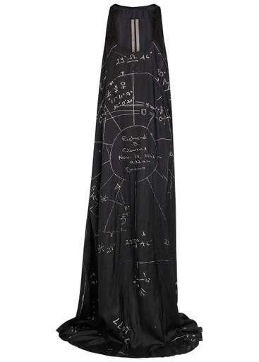 Printed satin gown by RICK OWENS
