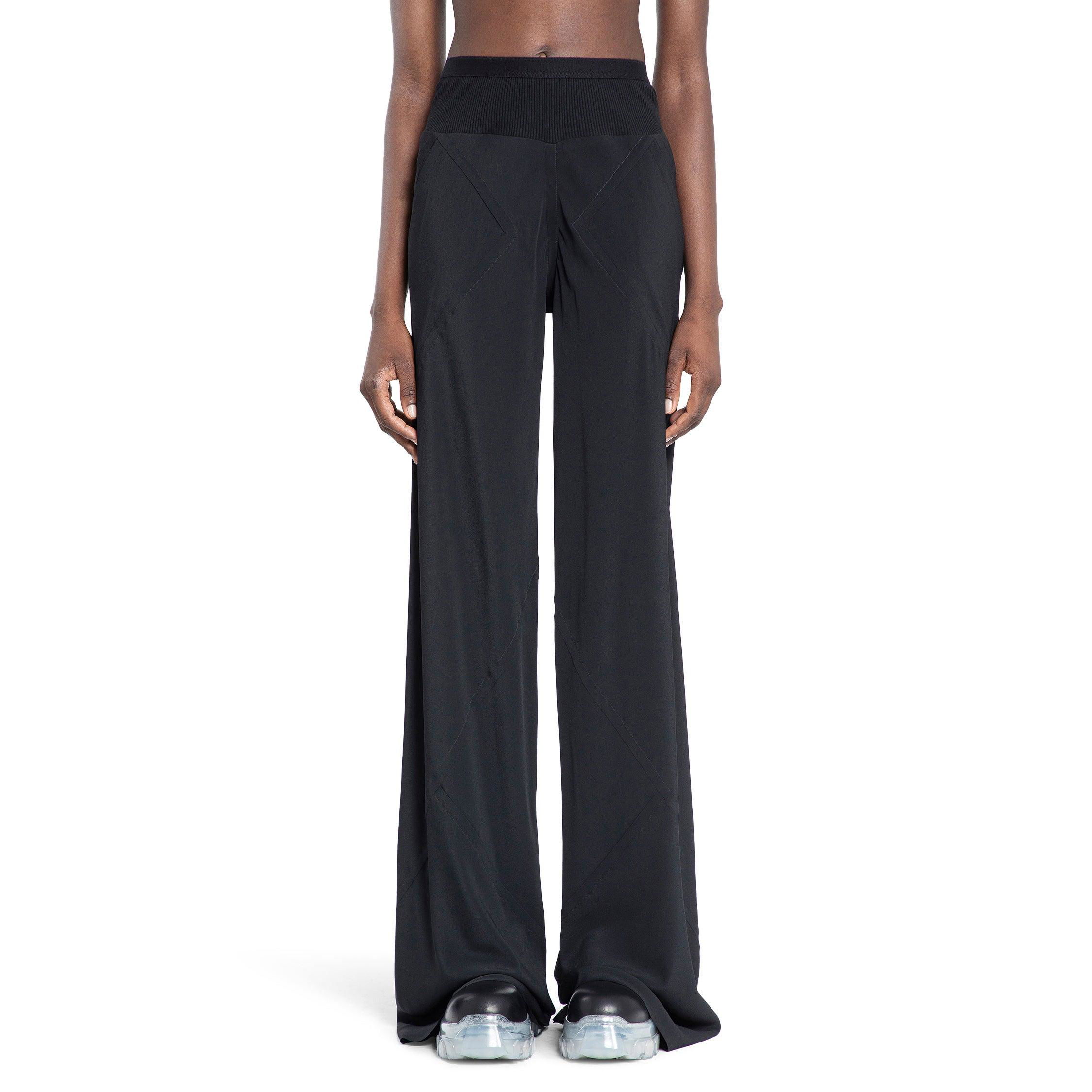 RICK OWENS WOMAN BLACK TROUSERS by RICK OWENS