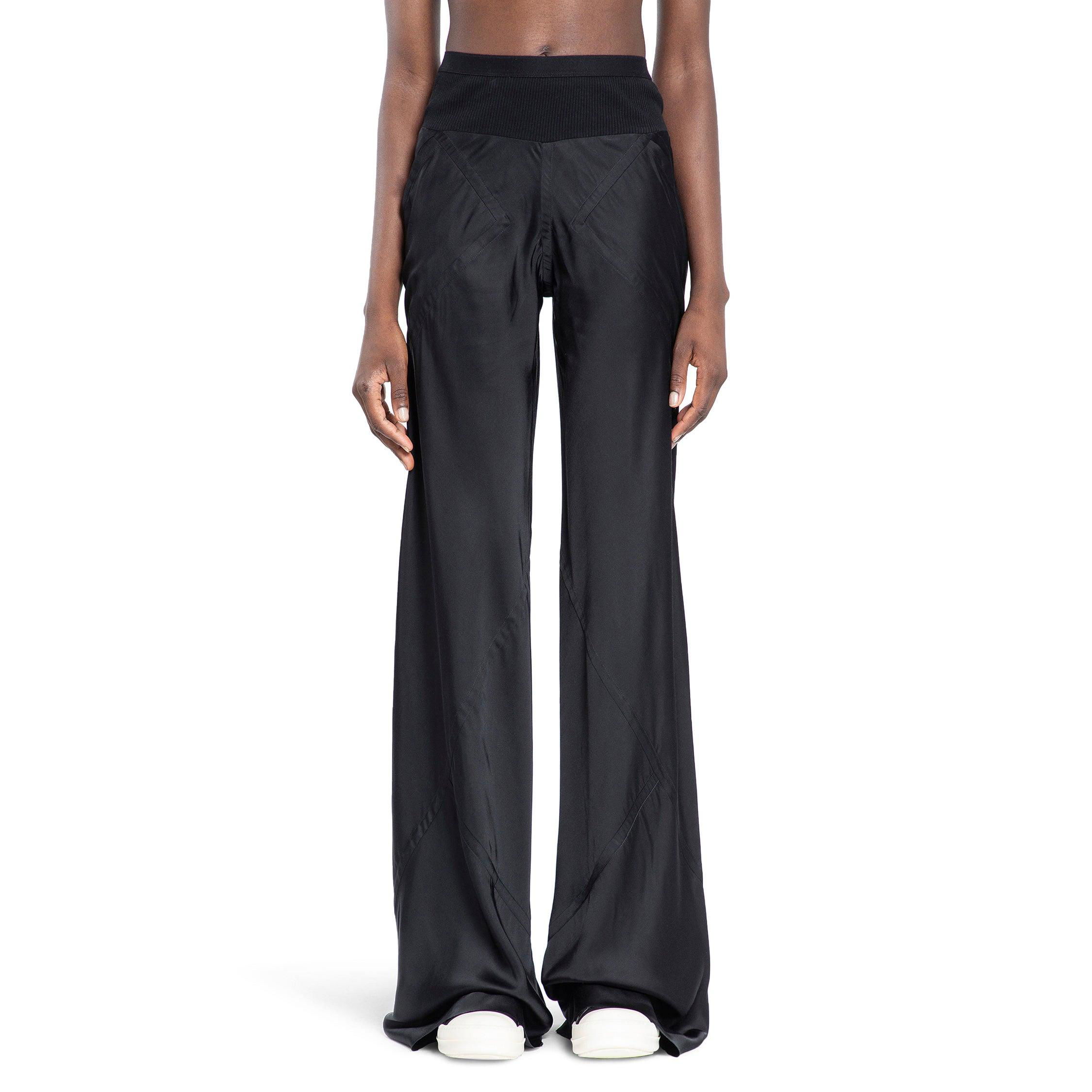 RICK OWENS WOMAN BLACK TROUSERS by RICK OWENS