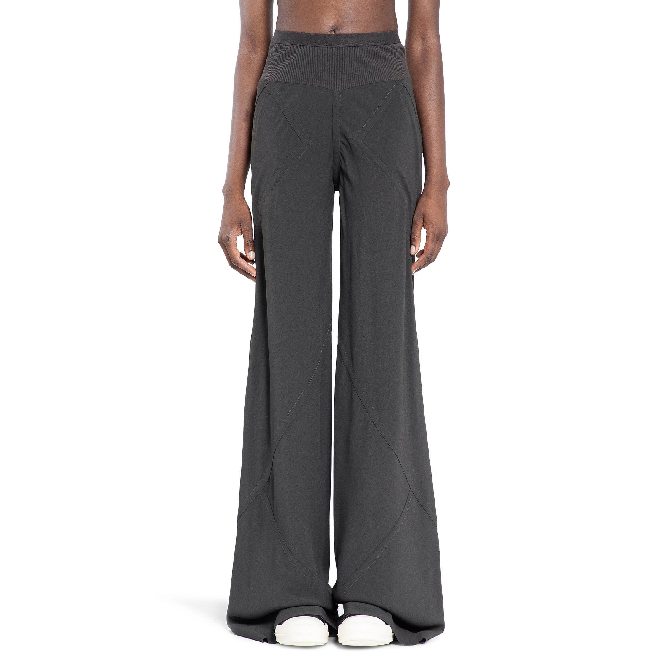 RICK OWENS WOMAN GREY TROUSERS by RICK OWENS