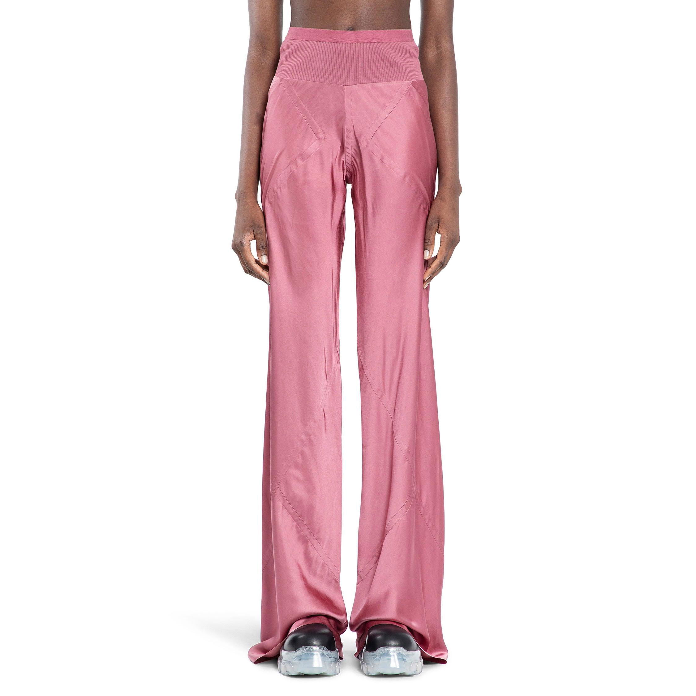 RICK OWENS WOMAN PINK TROUSERS by RICK OWENS