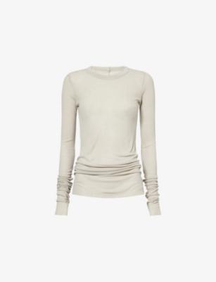 Ribbed Long-Sleeves Knitted T-Shirt by RICK OWENS