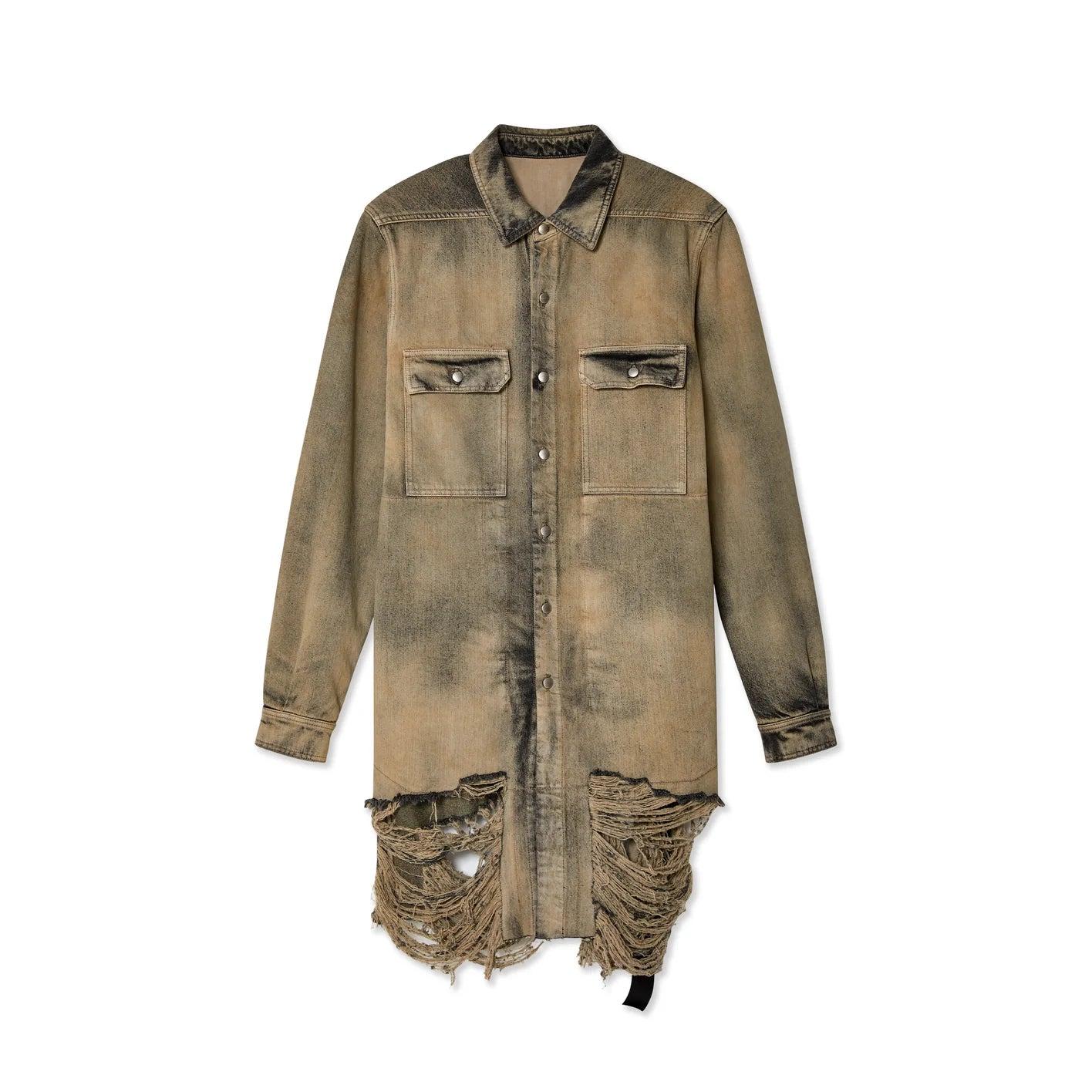 Rick Owens - Men'S Denim Jacket - (Mineral) by RICK OWENS