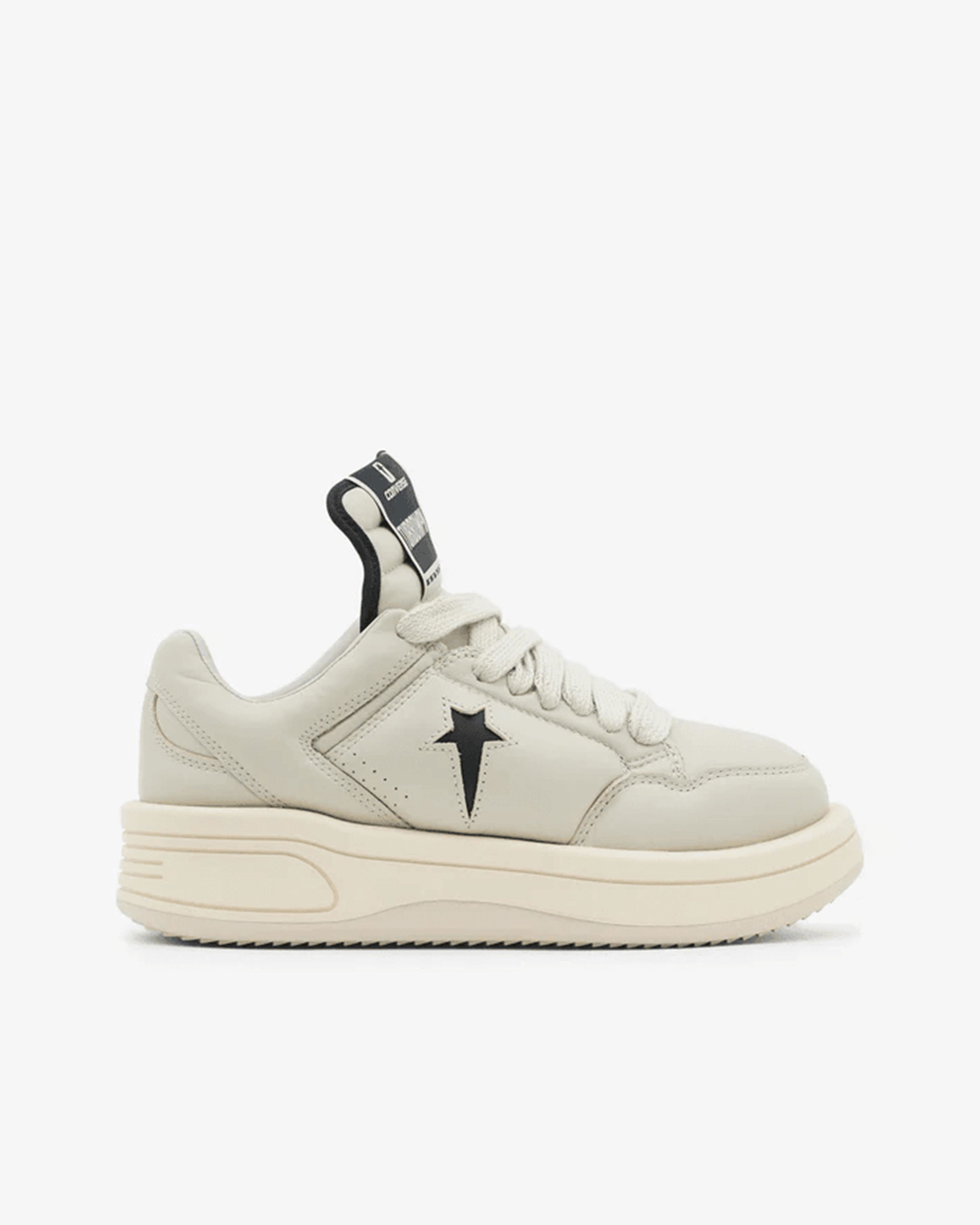 Rick Owens - Men's Converse TURBOWPN OX A1 - (Oyster/Black) by RICK OWENS