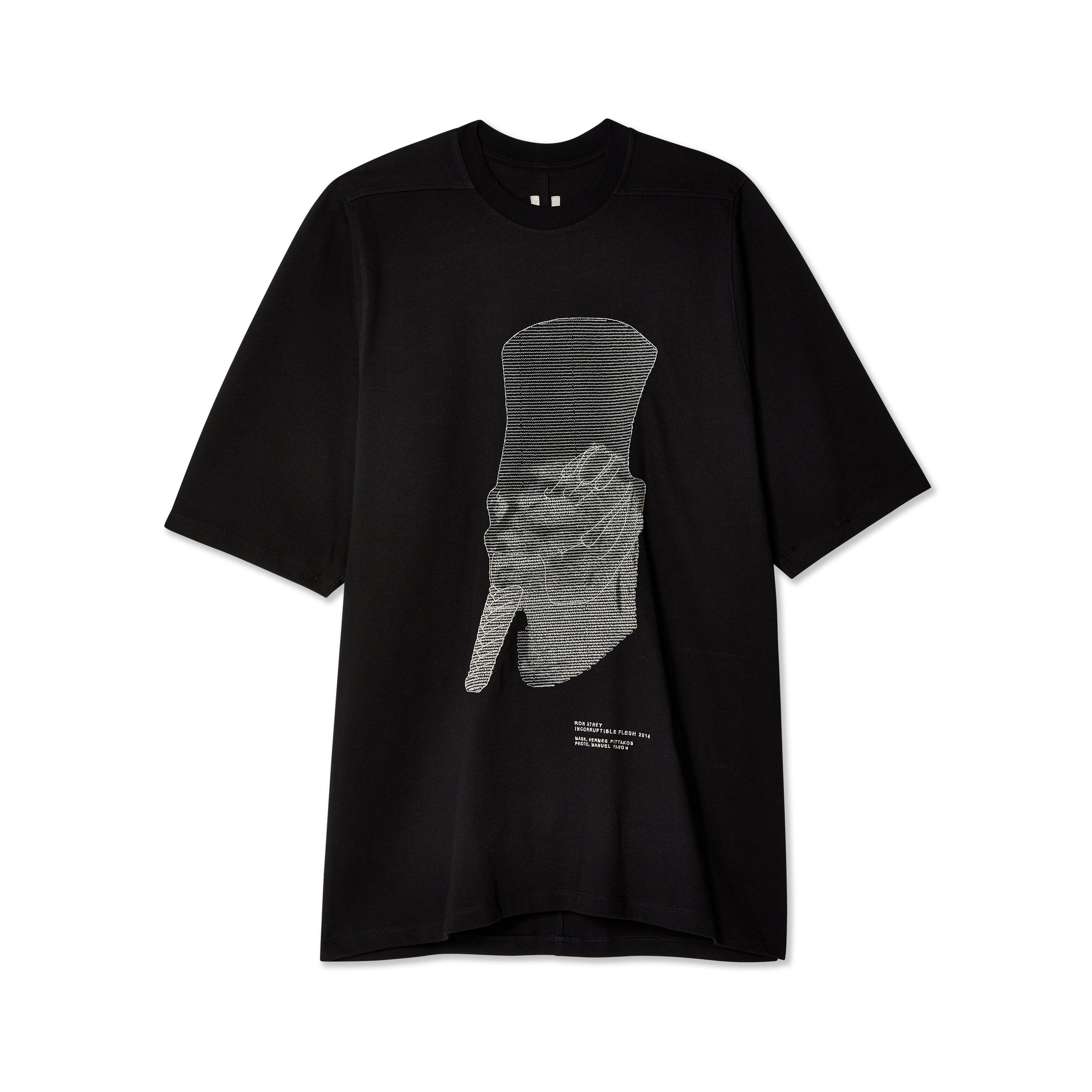 Rick Owens - Men's Ron Jumbo Embroidered Knit T-Shirt - (Black) by RICK OWENS