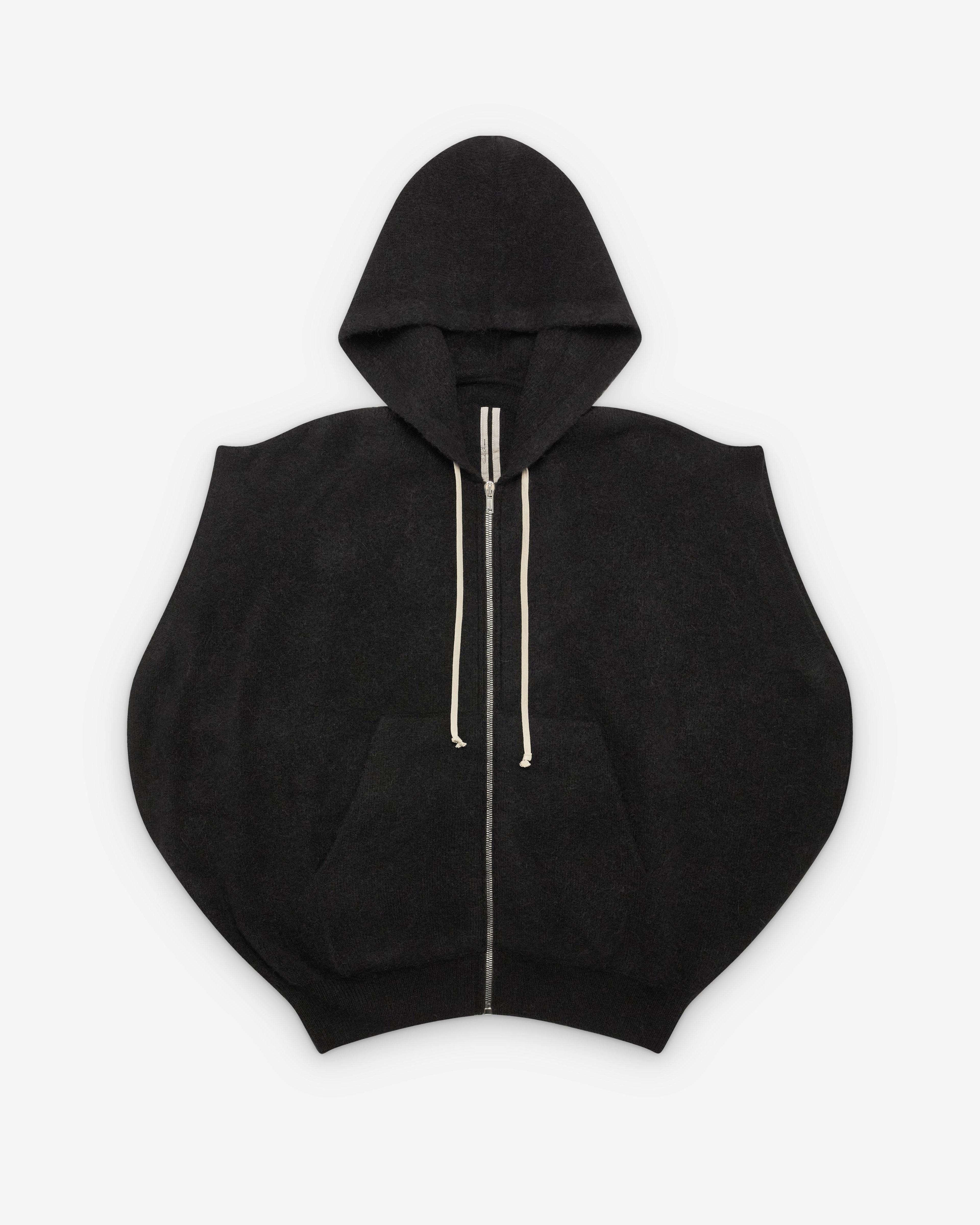 Rick Owens - Men's SL Hun Zipped Knit Gillet - (Black) by RICK OWENS