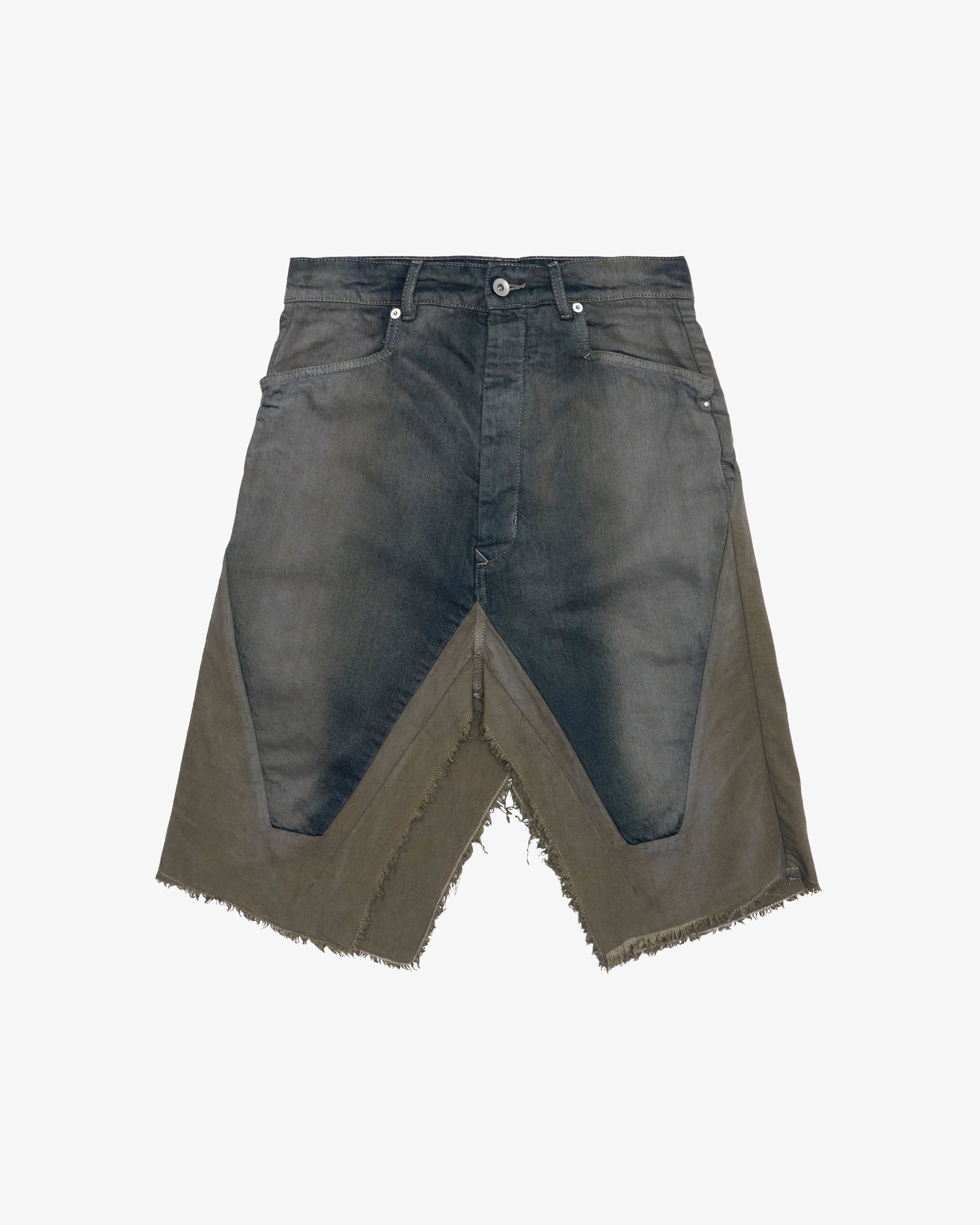 Rick Owens - Men's Slivered Skirt - (Denim78D) by RICK OWENS
