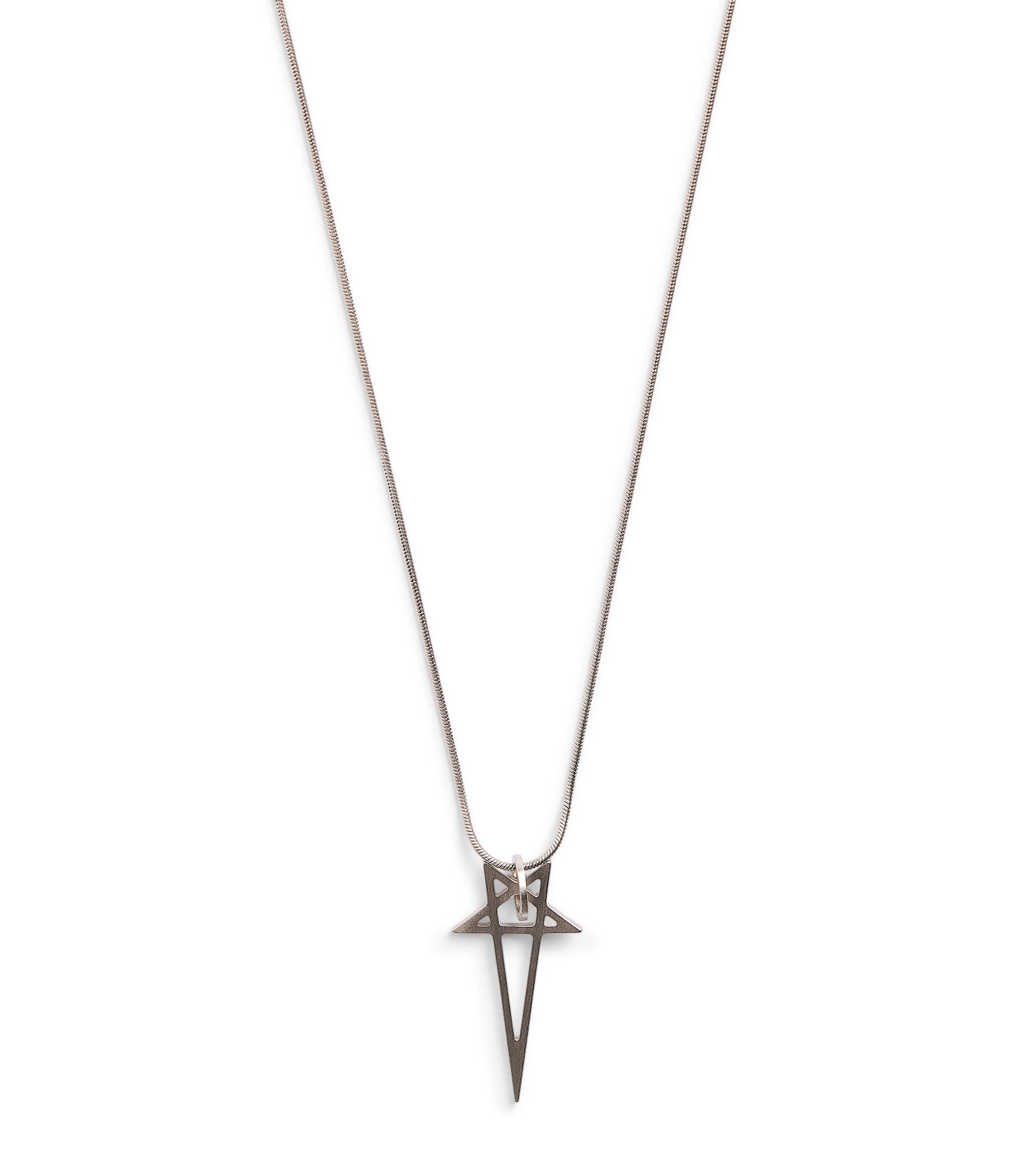 Rick Owens Pentagram Charm Necklace by RICK OWENS