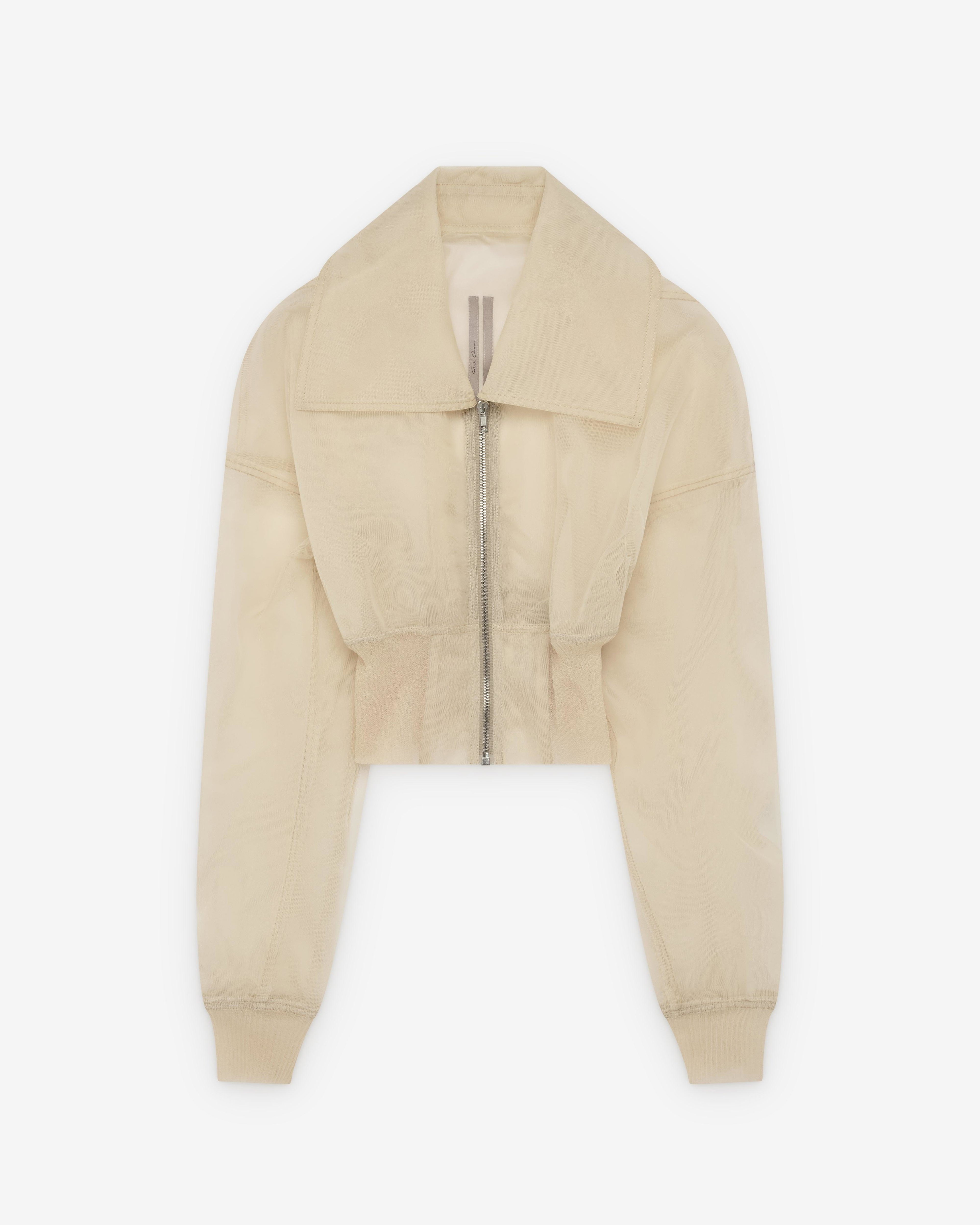 Rick Owens - Women's Dracucollar Cropped Bomber - (Sand) by RICK OWENS