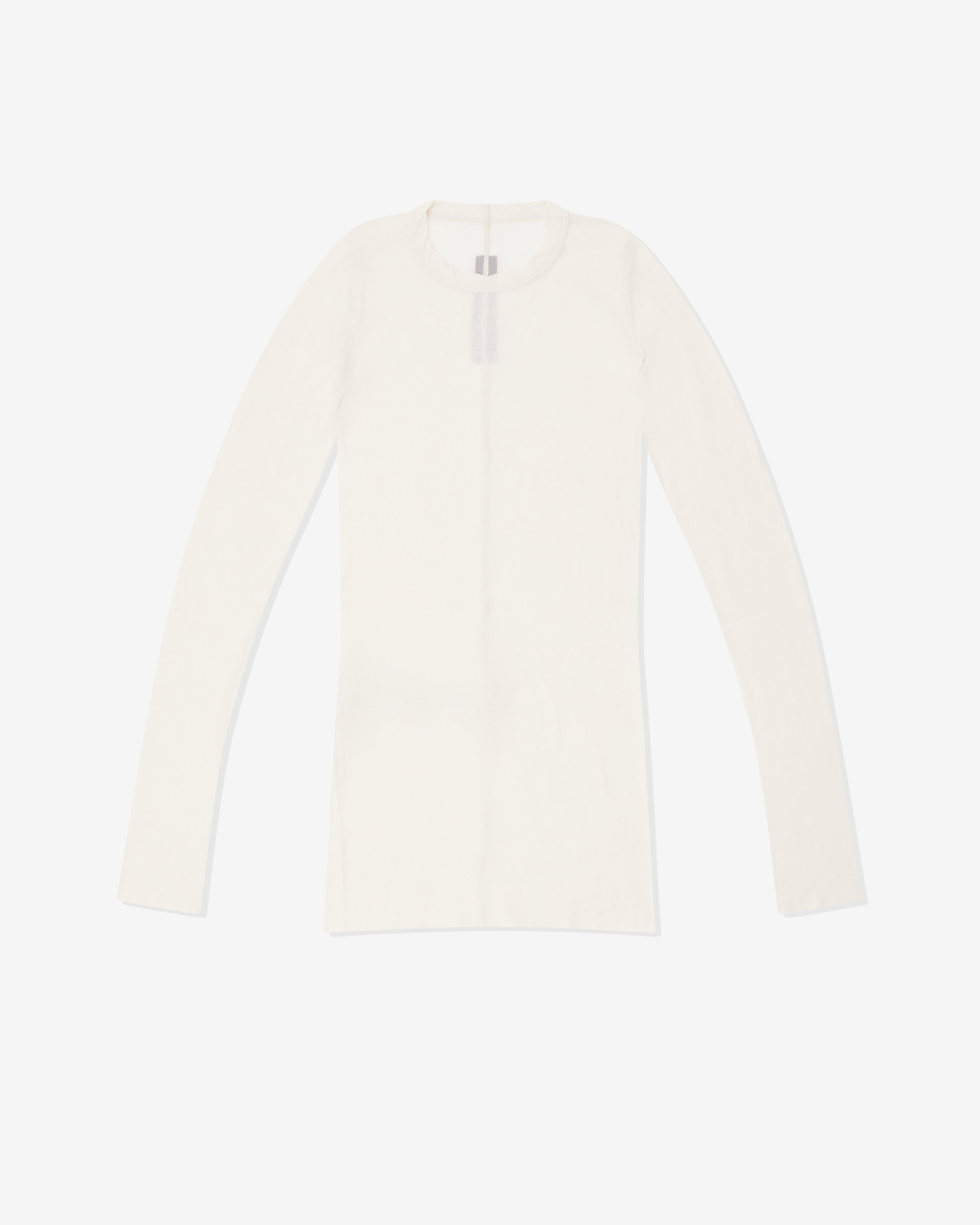 Rick Owens - Women’s Hollywood Rib Long Sleeve T-Shirt - (Natural) by RICK OWENS