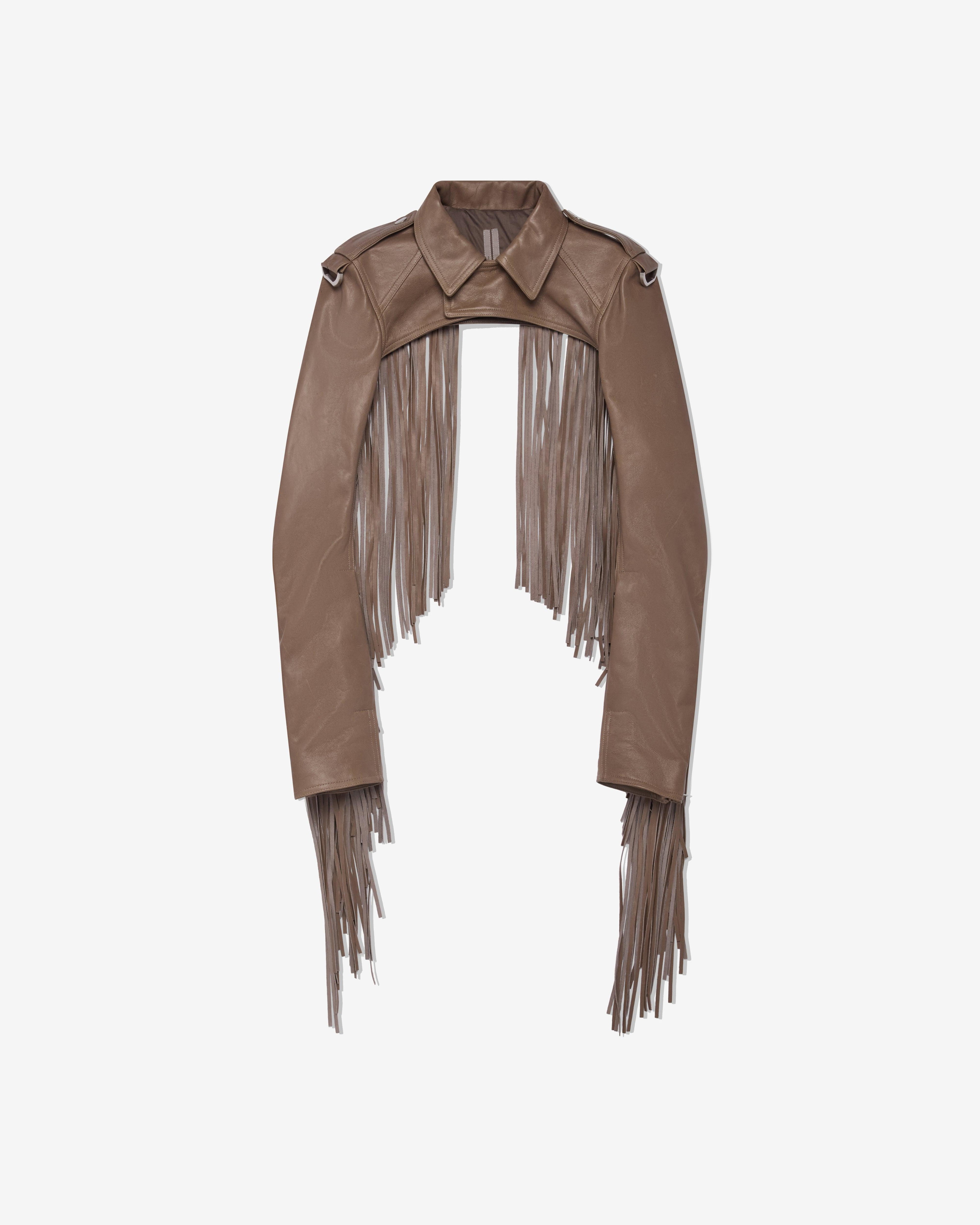 Rick Owens - Women's Leather Microbiker - (Dust) by RICK OWENS