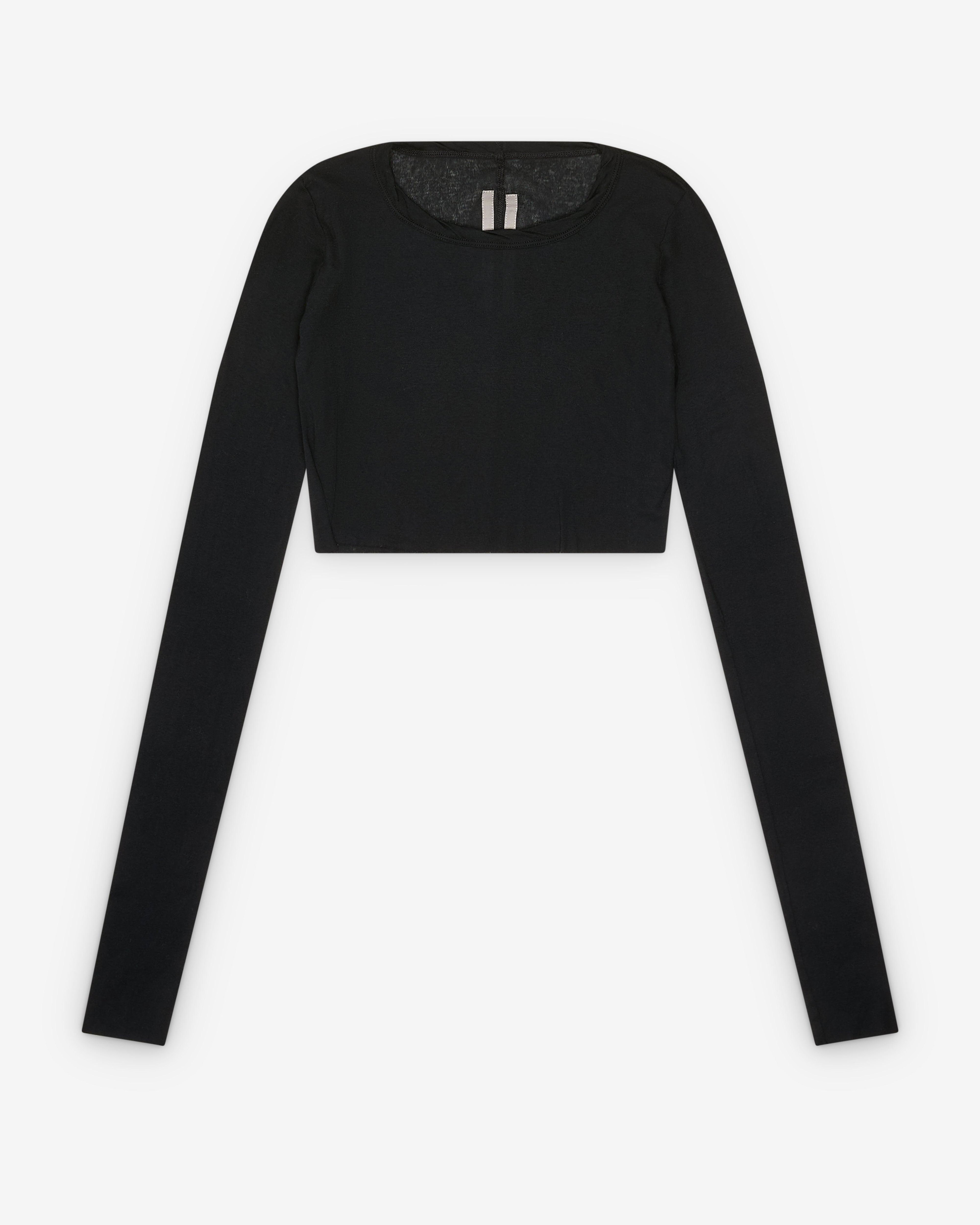 Rick Owens - Women's Long Sleeve Crop T-Shirt - (Black) by RICK OWENS