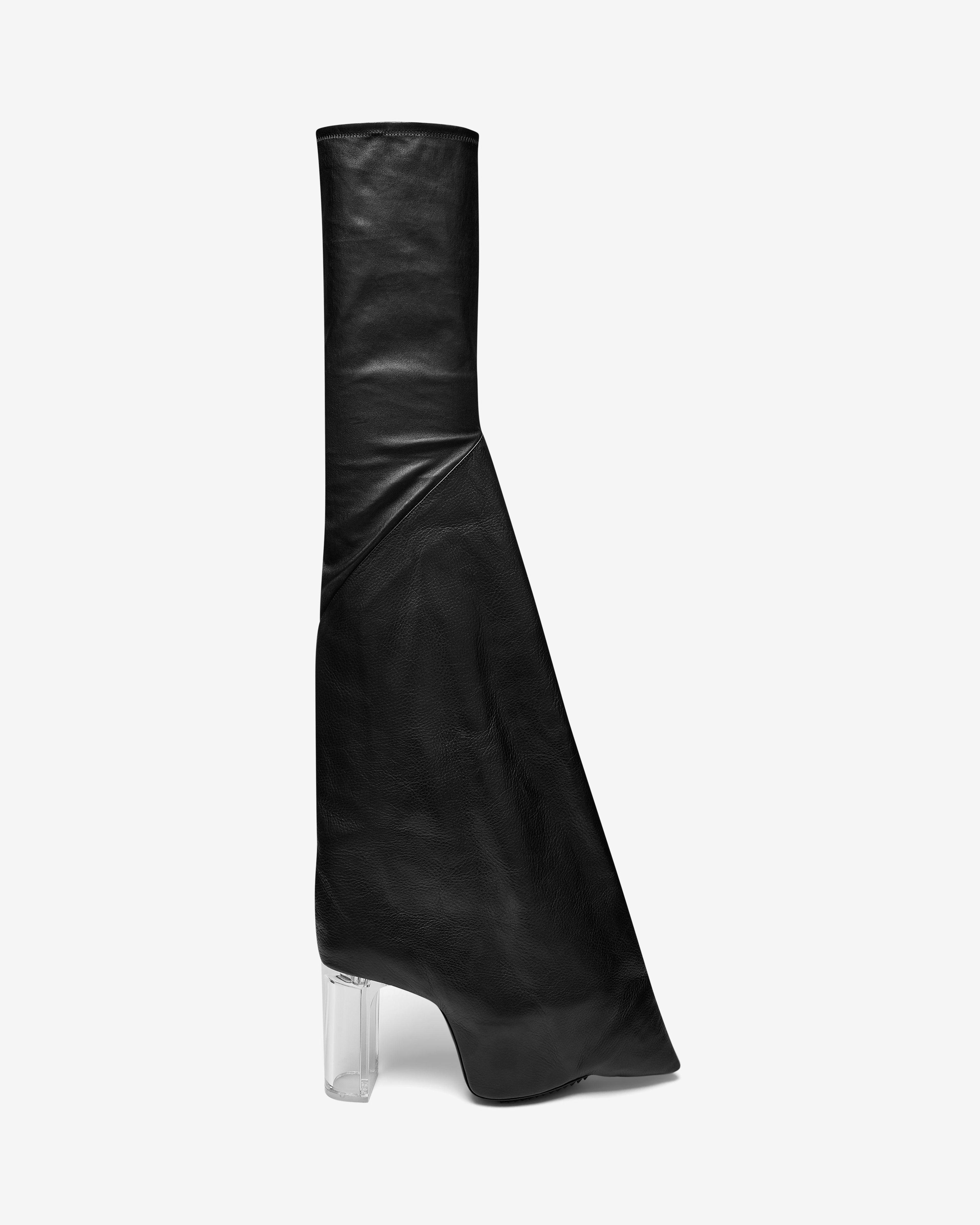 Rick Owens - Women's Taco Kiss Heel Boots - (Black/Clear) by RICK OWENS