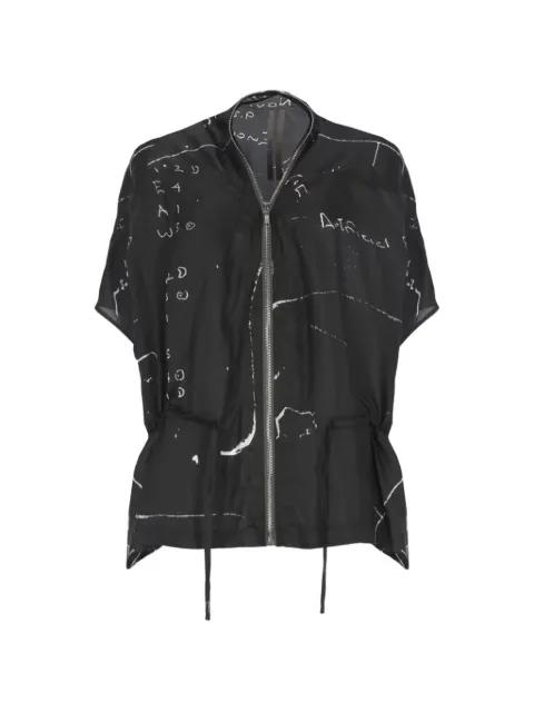 Sail printed zip-up jacket by RICK OWENS