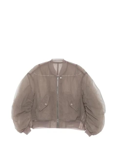Secchia Flight crinkled sleeve bomber jacket by RICK OWENS