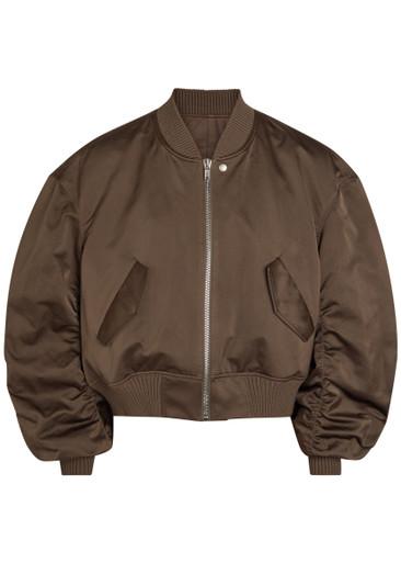Secchia Flight satin bomber jacket by RICK OWENS
