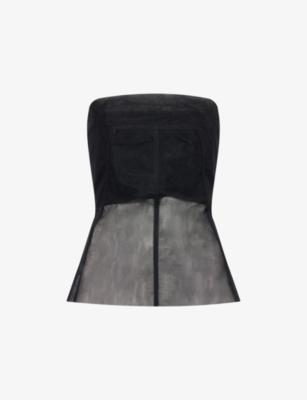 Sheer Mesh Bustier Top by RICK OWENS