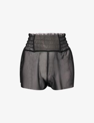 Sheer Stretch-Mesh Boxing Shorts by RICK OWENS