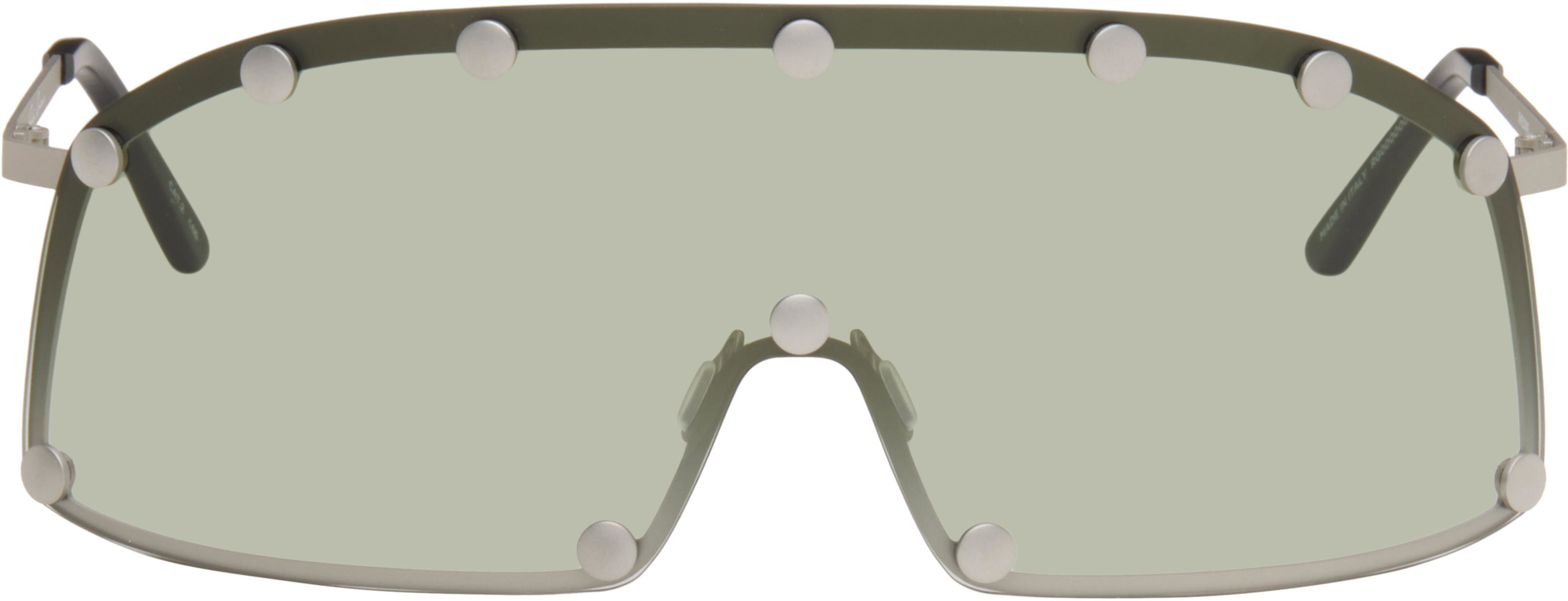 Silver Shielding Sunglasses by RICK OWENS