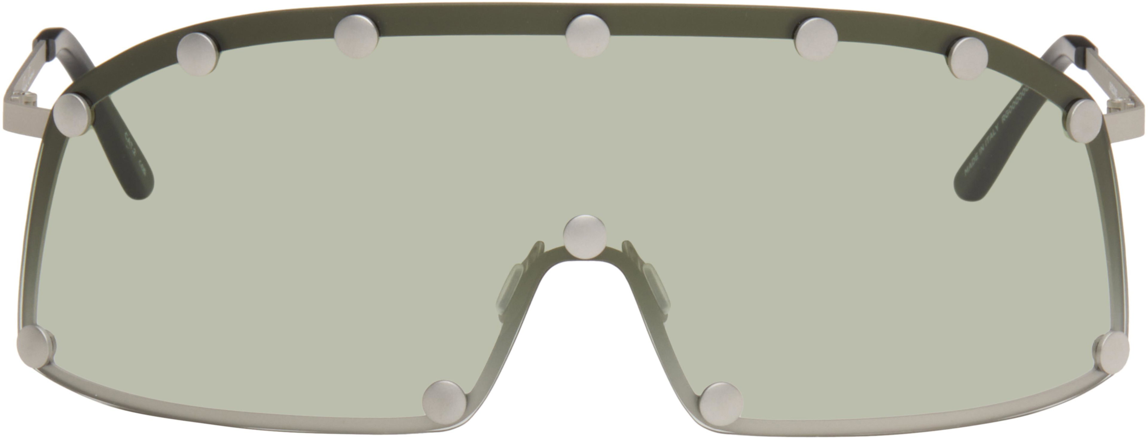 Silver Shielding Sunglasses by RICK OWENS