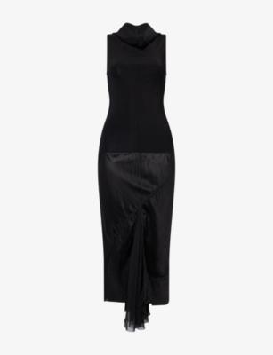 Sliced Sleeveless Woven Midi Dress by RICK OWENS