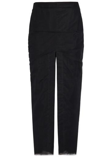 Sliced tulle midi skirt by RICK OWENS