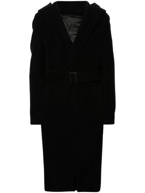 Slim Hoodie cashmere coat by RICK OWENS