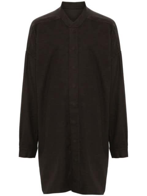 Snap collar faun shirt by RICK OWENS