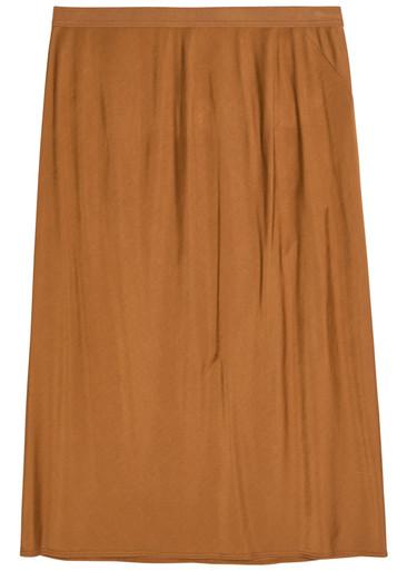 Stretch-jersey knee-length skirt by RICK OWENS