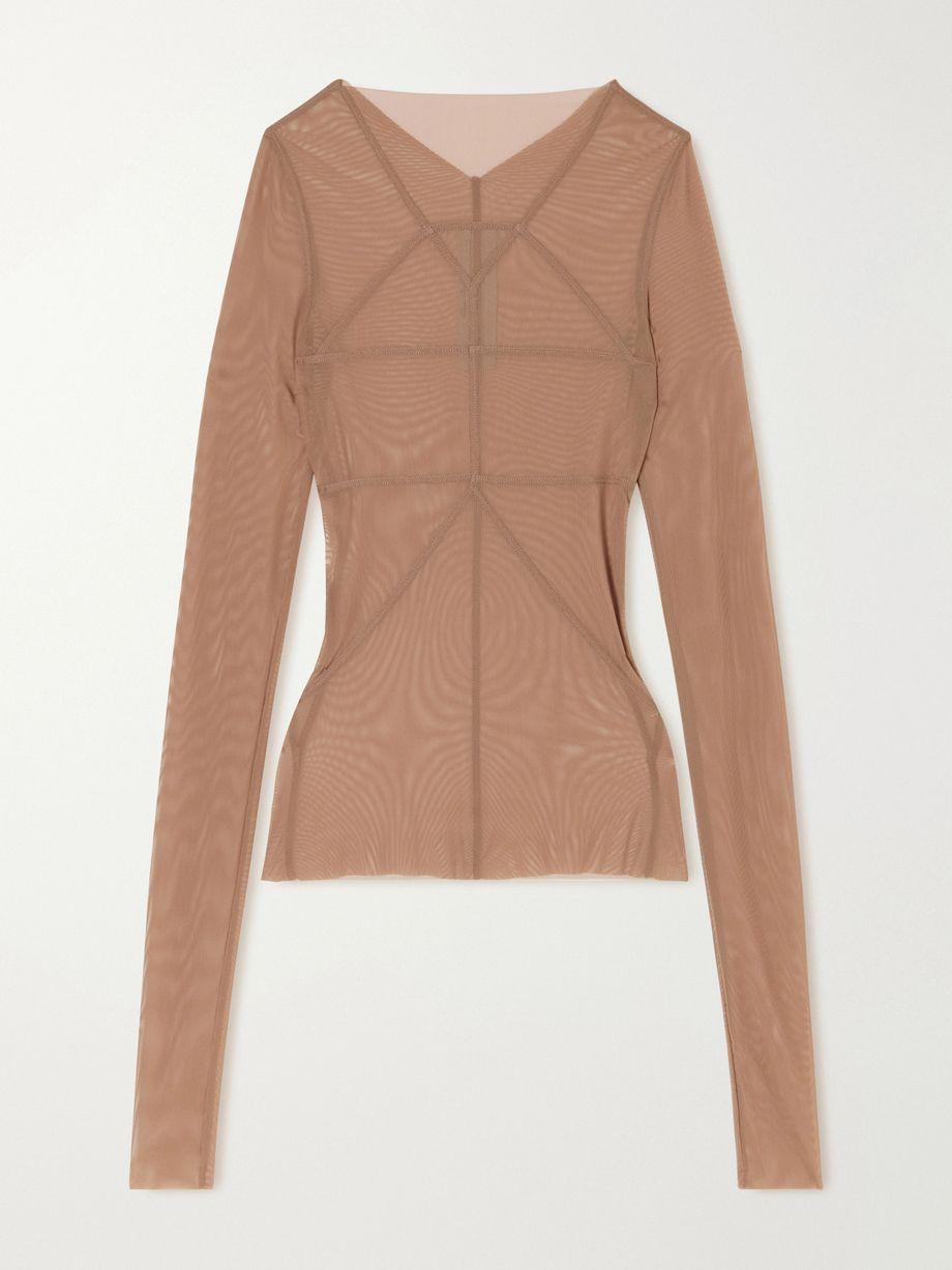 Stretch-tulle T-shirt by RICK OWENS