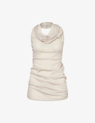 Sunburn Halter-Neck Cotton and Silk Top by RICK OWENS