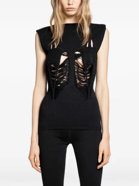 Tanja distressed top by RICK OWENS