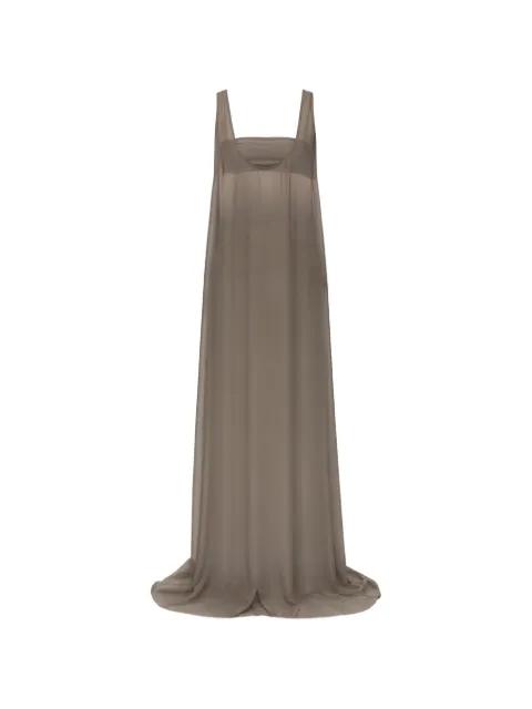Tank Gown sheer-panel sleeveless silk maxi dress by RICK OWENS