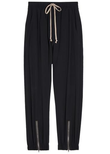 Tectual tapered-leg crepe trousers by RICK OWENS