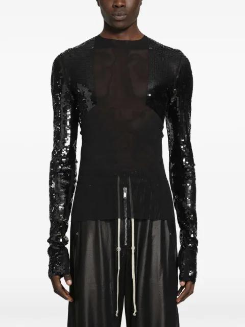 Temple Dennis sequin-embellished T-shirt by RICK OWENS