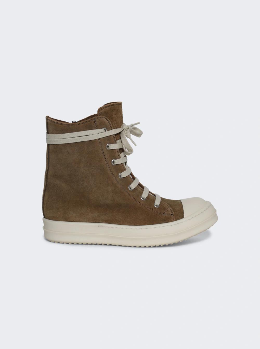 Temple High Top Sneakers Sumi Brown  | The Webster by RICK OWENS