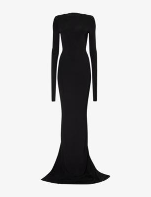Temple Long-Sleeve Stretch-Woven Gown by RICK OWENS