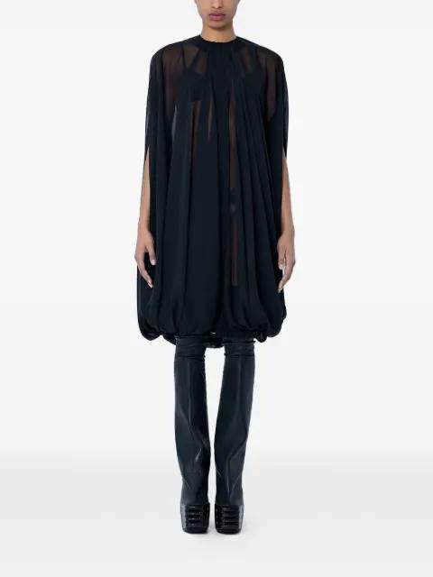 Temple Luxor sheer draped cape by RICK OWENS