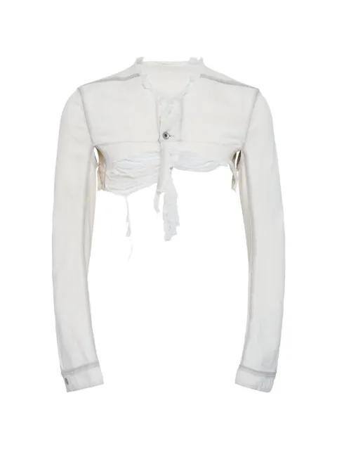 Temple Microworker distressed-effect jacket by RICK OWENS